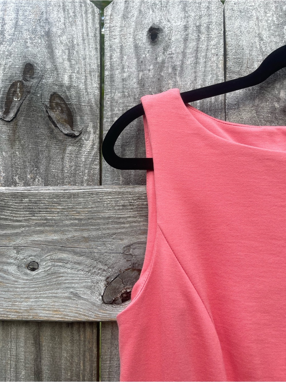 Talbots Coral Pink Sleeveless Midi Dress with Scalloped Laser-Cut Hem NWT SZ 6 - Picture 5 of 11